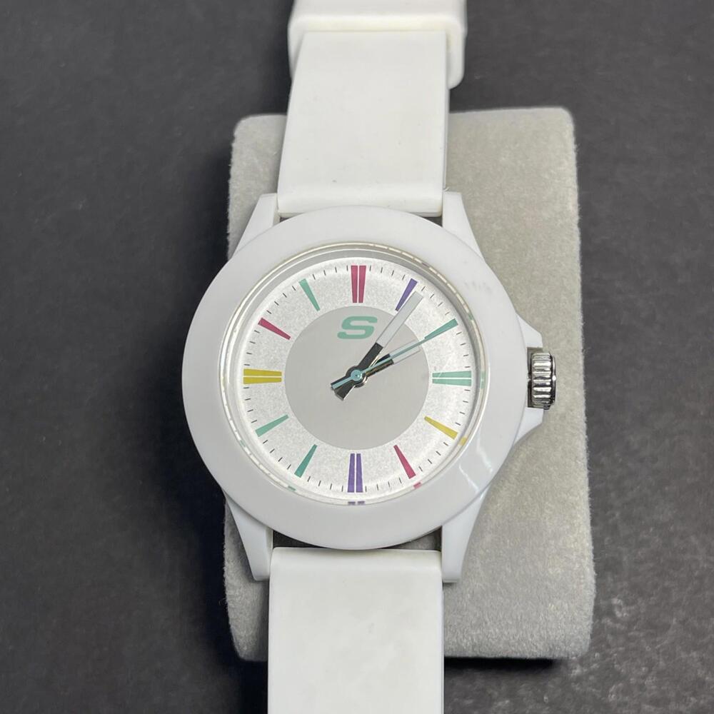 Skechers White Watch & Band Unisex 40mm SR6080W Water Resistant New Battery - Picture 2 of 8
